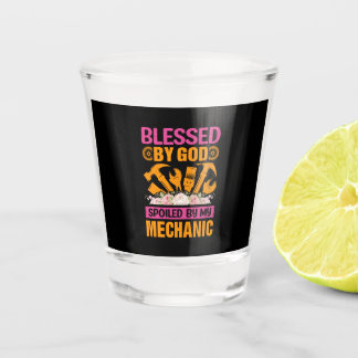 Verre A Shot Par Dieu Par Mon Mécanicien