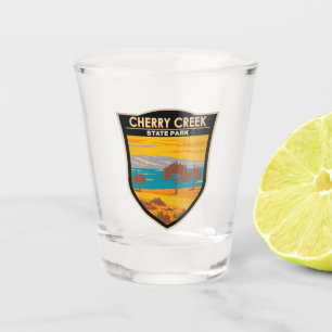 Verre A Shot Parc d'état de Cherry Creek Colorado Vintage