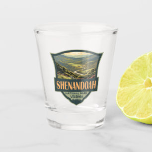 Verre A Shot Parc national de Shenandoah Illustration Voyage Ré
