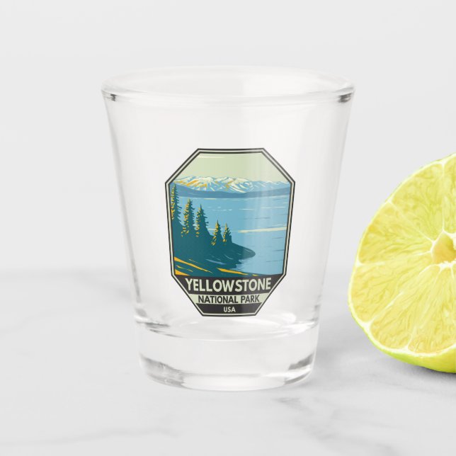 Verre A Shot Parc national de Yellowstone Lac Yellowstone Vinta (Devant)