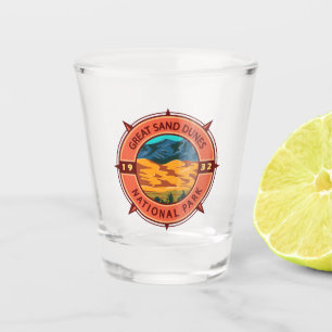 Verre A Shot Parc national des grandes dunes de sable Retro Com
