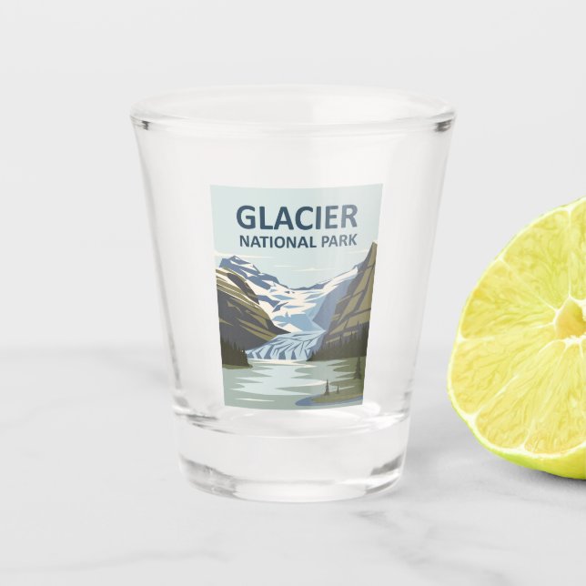 Verre A Shot Parc national Glacier Art de voyage (Devant)