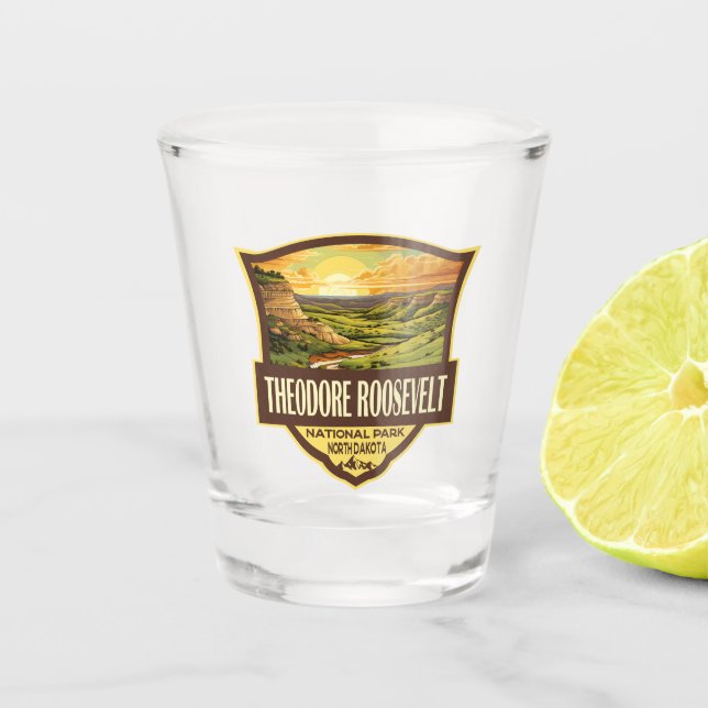 Verre A Shot Parc national Theodore Roosevelt Illustration Art (Devant)