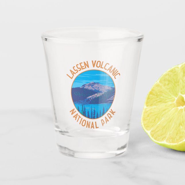 Verre A Shot Parc national volcanique de Lassen Retro perturbé (Devant)