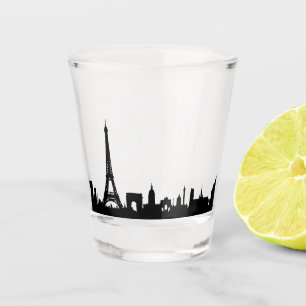 Verre A Shot Paris France célèbres villes skyline Shot Glass