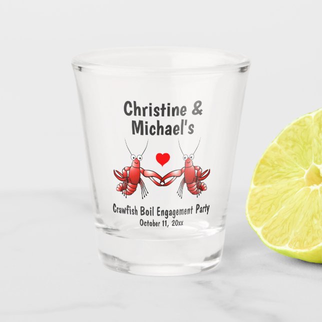 Verre A Shot Partie d'engagement de l'écrevisse mariage (Devant)