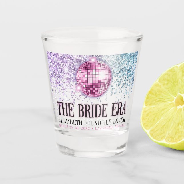 Verre A Shot Parties scintillant branchée Disco Bride Era Bache (Devant)