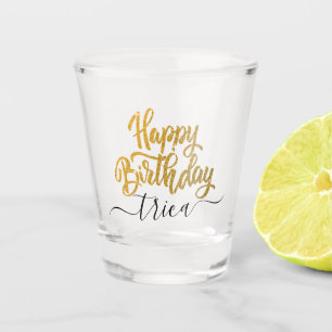 Verre A Shot Parties scintillant d'or fête d'anniversaire