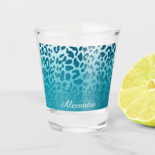 Verre A Shot Parties scintillant Leopard