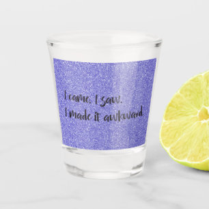 Verre A Shot Parties scintillant violette Je L'Ai Rendu Awkward