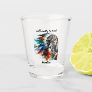 Verre A Shot Patrimoine tribal traditionnel