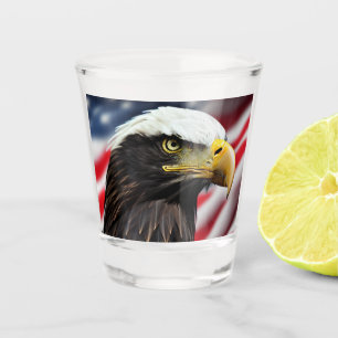 Verre A Shot Patriotique/Aigle/Américain/USA