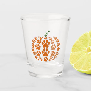 Verre A Shot Patte Citrouille Empreinte de Patte de Chien Actio