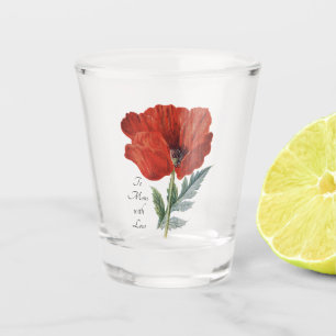 Verre A Shot Pavot rouge