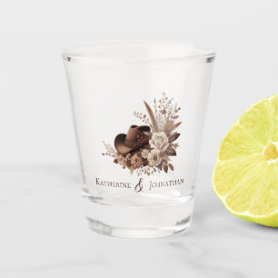Verre A Shot Pays Western Mariage argent / plan Danse -