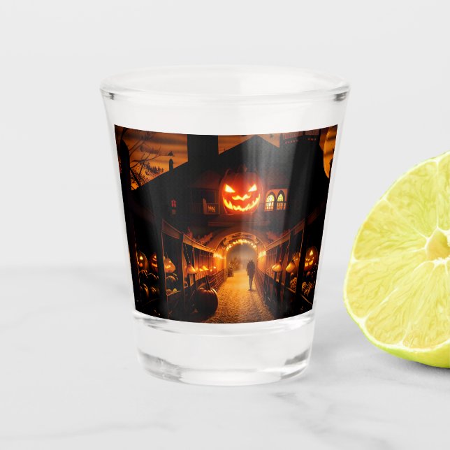 Verre A Shot Paysage d'Halloween cinq (Devant)