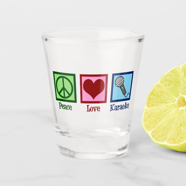 Verre A Shot Peace Love Karaoke (Devant)