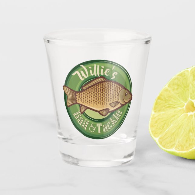Verre A Shot Pêche à la ligne personnalisée (Devant)