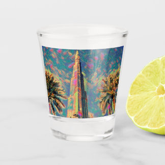 Verre A Shot Peinture de Burj Khalifa