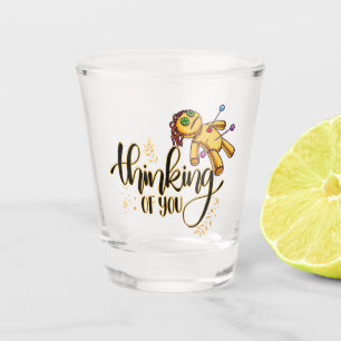Verre A Shot Penser à vous drôle Halloween Poupée vaudou