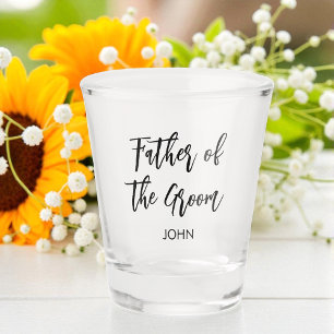 Verre A Shot Père du Marié Noir Blanc