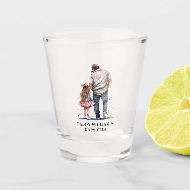 Verre A Shot Père et fille personnalisés (Devant)