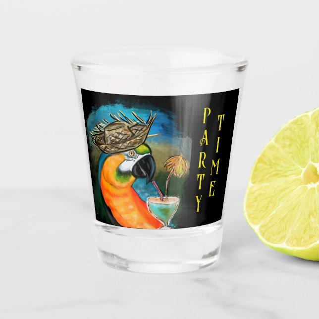 Verre A Shot Perroquets de fête (Devant)