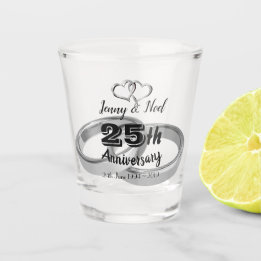 Verre A Shot Personnalisé 25e Anniversaire