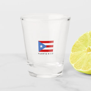 Verre A Shot Personnalisé, drapeau de Porto Rico