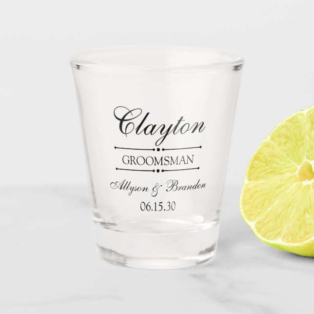 Verre A Shot Personnalisé Groomsman (Devant)
