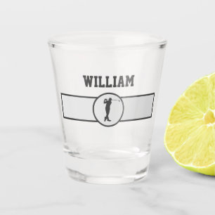 Verre A Shot Personnalisé Nom personnalisé Cadeaux Golfer 