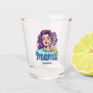 Verre A Shot Personnalisé Retro Mama Pop Art (11)