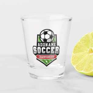 Verre A Shot Personnaliser Football AJOUTER TEXTE Varsity Team 