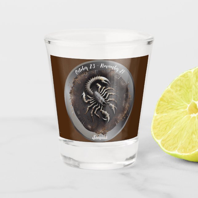 Verre A Shot Personnaliser Scorpius Zodiac personnelle (Devant)