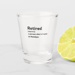 Verre A Shot Personne de définition retraitée qui est heureus