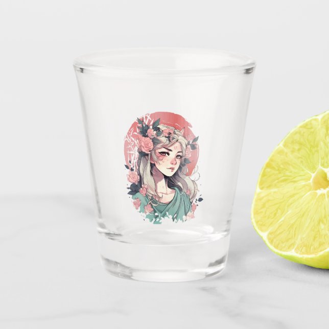 Verre A Shot Petite fille Anime (Devant)