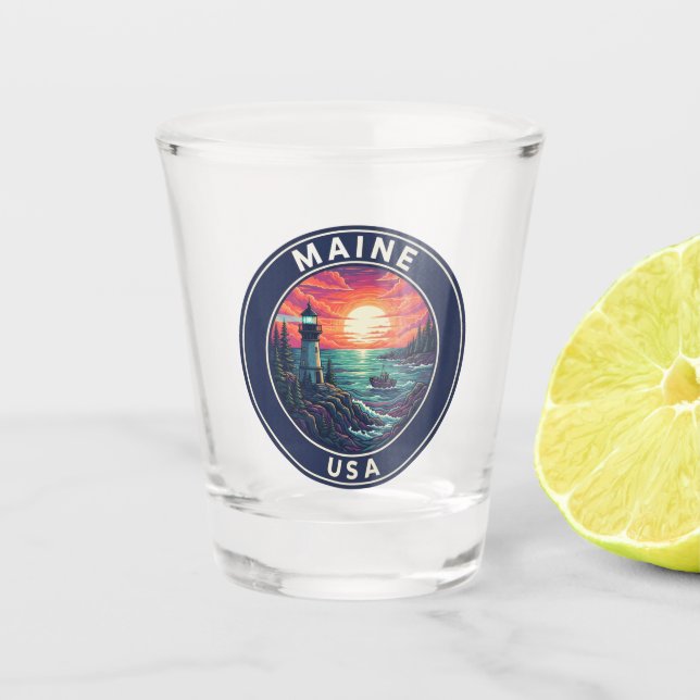 Verre A Shot Phares du Maine, Voyages (Devant)