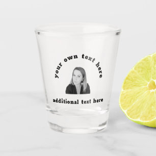 Verre A Shot Photo d'anniversaire du visage amusant