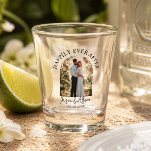 Verre A Shot Photo de mariage personnalisée Élégante Arche Tire