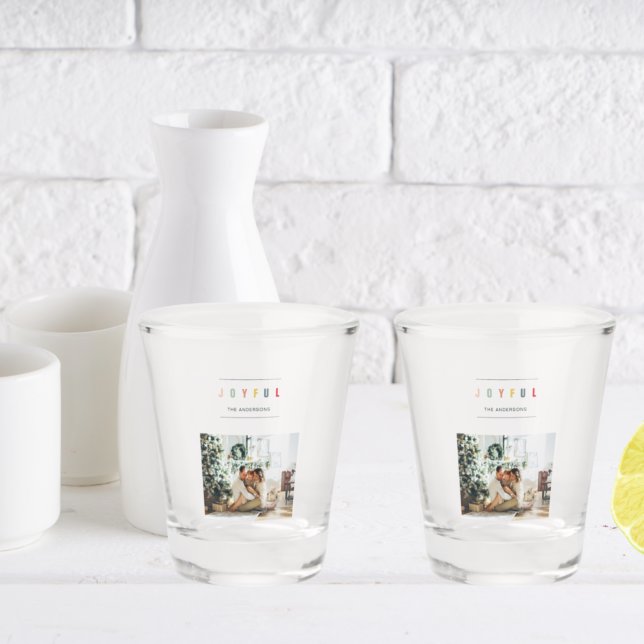 Verre A Shot Photo de Noël simple et moderne | Joyeuses vacance (Créateur téléchargé)