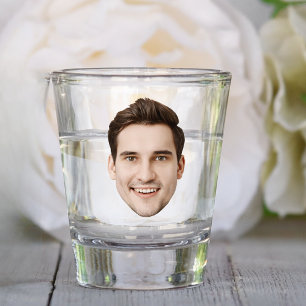 Verre A Shot Photo de visage personnalisée Fête d'anniversaire 