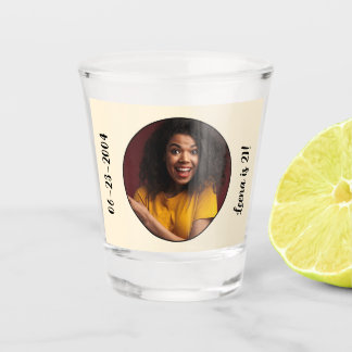 Verre A Shot Photo du 21e anniversaire Cadre