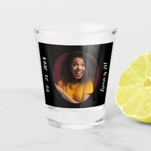 Verre A Shot Photo du 21e anniversaire Cadre