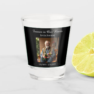 Verre A Shot Photo et poème Mémorial à jamais dans nos cœurs