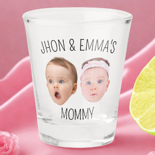 Verre A Shot Photos personnalisées Enfants, cadeau de la fête d