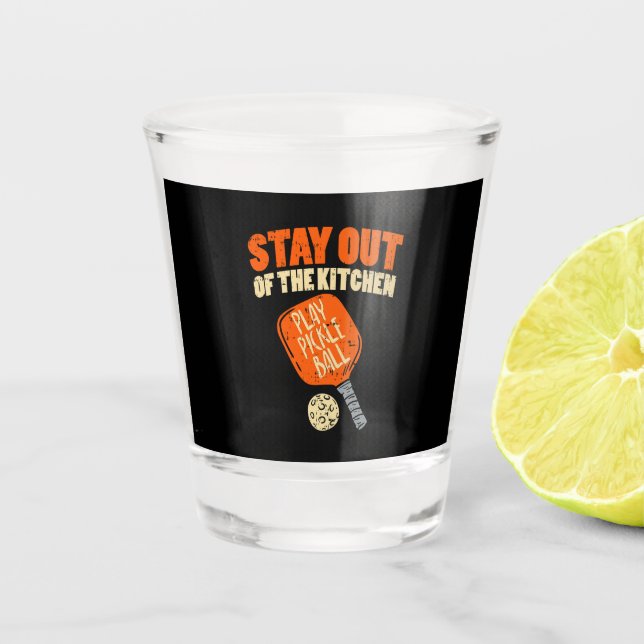 Verre A Shot Pickleball - Restez Hors De La Cuisine (Devant)