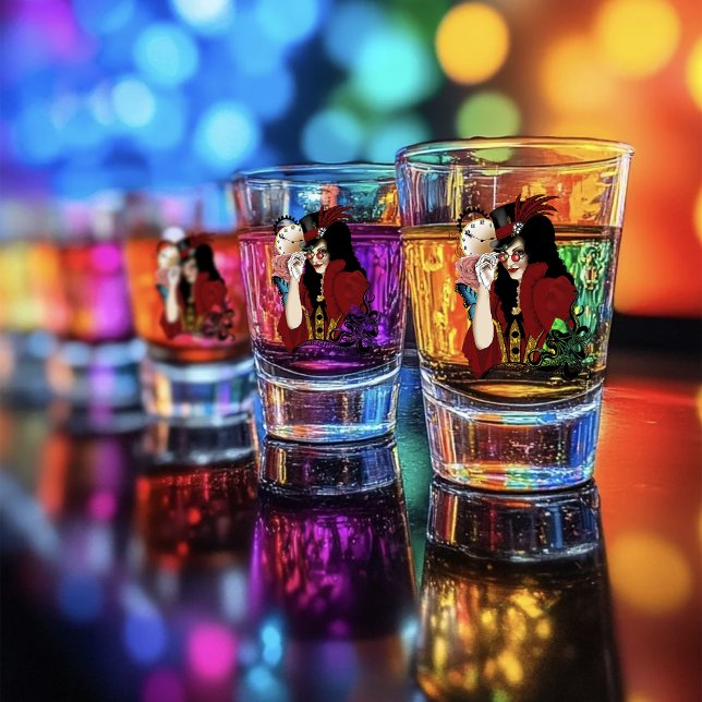 Verre A Shot Pieuvre noire rouge victorienne (Créateur téléchargé)