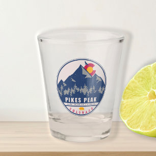 Verre A Shot Pikes Peak Colorado Retro Sunset Souvenirs