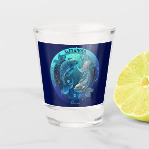 Verre A Shot Pisces Zodiac personnalisable
