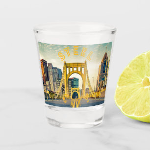 Verre A Shot Pittsburgh Steel City Skyline 412 Pennsylvania Can